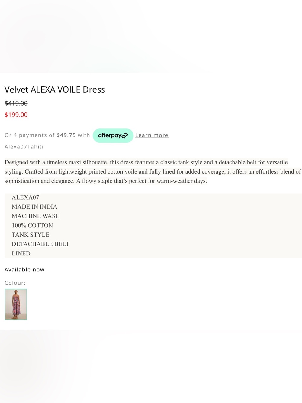Velvet by Graham & Spencer ALEXA VOILE Dress Sz XS - Picture 4 of 6